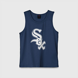 Майка детская хлопок Chicago white sox - baseball, цвет: тёмно-синий