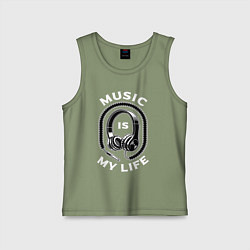 Детская майка Музыка is my life