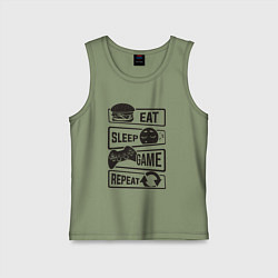 Детская майка Есть спать играть