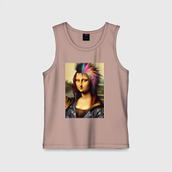 Майка детская хлопок Mona Lisa - punks not dead, цвет: пыльно-розовый