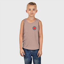 Майка детская хлопок Red Hot Chili Peppers эмблема, цвет: пыльно-розовый — фото 2