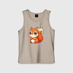 Детская майка Милая застенчивая белочка