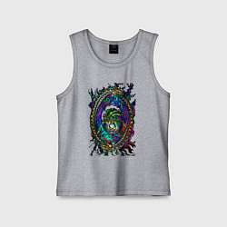 Майка детская хлопок Уроборос милашка, цвет: меланж