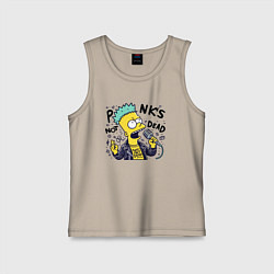 Детская майка Bart Simpson - punks not dead