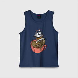 Детская майка Кофейный корабль