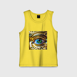 Детская майка Золотой глаз металлический в стиле стимпанк зелено