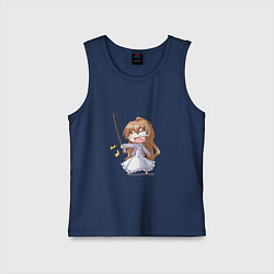 Майка детская хлопок Тайга Айсака чиби - Торадора, цвет: тёмно-синий