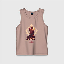 Майка детская хлопок Helldivers 2: Paratroopers Symbol, цвет: пыльно-розовый