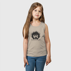 Майка детская хлопок Великолепие лесных обитателей, цвет: миндальный — фото 2