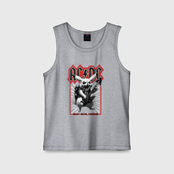 Детская майка AC DC на фоне Пикачу играющего рок на гитаре