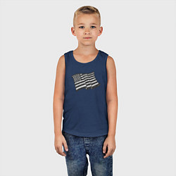 Майка детская хлопок Стиль США, цвет: тёмно-синий — фото 2