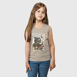 Майка детская хлопок Самурай Фукусима Масанори: гравюра укиё-э, цвет: миндальный — фото 2