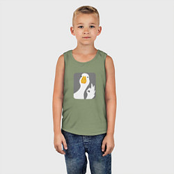 Майка детская хлопок Гусь-нормусь, цвет: авокадо — фото 2