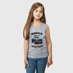 Майка детская хлопок Американский внедорожник Форд Бронко, цвет: меланж — фото 2