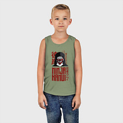 Майка детская хлопок My name is Higan, цвет: авокадо — фото 2