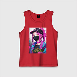 Майка детская хлопок Akali Kda League Of Legends, цвет: красный