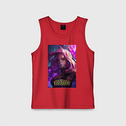 Майка детская хлопок League of Legends Kaisa Kda, цвет: красный