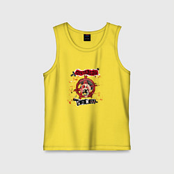 Майка детская хлопок Анархия краской, цвет: желтый