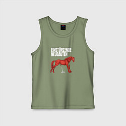 Майка детская хлопок Einstrzende Neubauten - Horse, цвет: авокадо