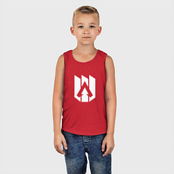 Майка детская хлопок Стилизованный логотип Апекс Легенд, цвет: красный — фото 2