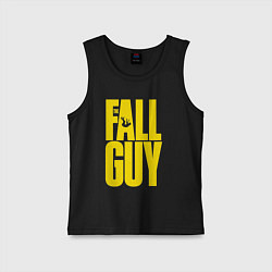 Майка детская хлопок The fall guy logo, цвет: черный