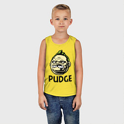 Майка детская хлопок Pudge Face, цвет: желтый — фото 2