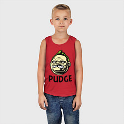 Майка детская хлопок Pudge Face, цвет: красный — фото 2