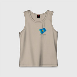 Майка детская хлопок Im Kazakh - motto, цвет: миндальный