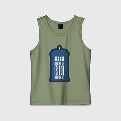 Майка детская хлопок Что видишь то и получаешь, цвет: авокадо