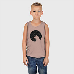 Майка детская хлопок Большая медведица в космосе, цвет: пыльно-розовый — фото 2