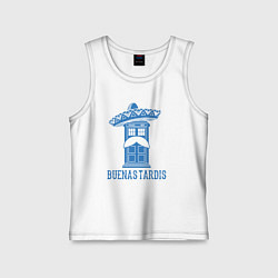 Майка детская хлопок Buenas tardis, цвет: белый