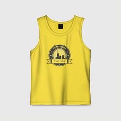 Майка детская хлопок United States New York, цвет: желтый