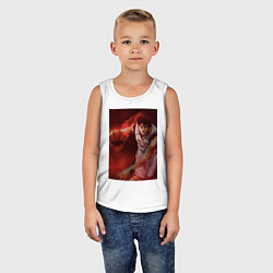 Майка детская хлопок Баскетбол Тайга Кагами, цвет: белый — фото 2