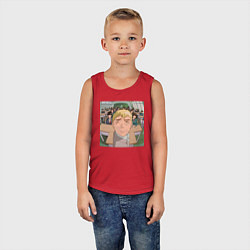 Майка детская хлопок Эйкити Онидзука преподаватель, цвет: красный — фото 2