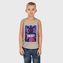 Майка детская хлопок Freddy - мишка Фредди, цвет: миндальный — фото 2