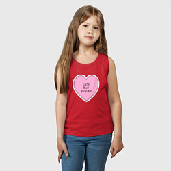 Майка детская хлопок Cute but psycho pink heart, цвет: красный — фото 2