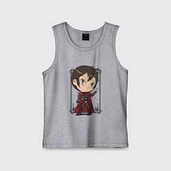 Майка детская хлопок Арт на аниме владыка демонов и его девушка эльфийк, цвет: меланж