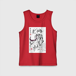 Майка детская хлопок Киётака Аянокоджи арт, цвет: красный