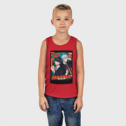 Майка детская хлопок Мэш Бёрндэд, цвет: красный — фото 2