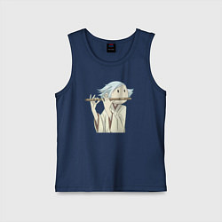 Майка детская хлопок Очень приятно Бог Томоэ, цвет: тёмно-синий