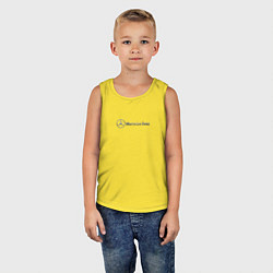 Майка детская хлопок Mercedes benz logo grey, цвет: желтый — фото 2