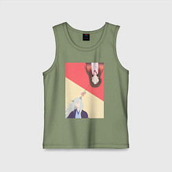 Майка детская хлопок Очень приятно Томоэ, цвет: авокадо