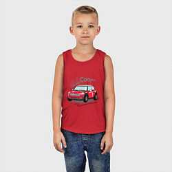 Майка детская хлопок Mini Cooper, цвет: красный — фото 2