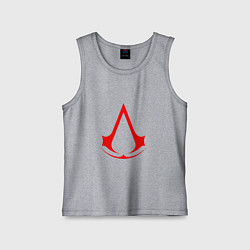 Майка детская хлопок Red logo of assassins, цвет: меланж