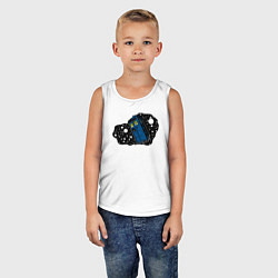 Майка детская хлопок Тардис и звёзды, цвет: белый — фото 2