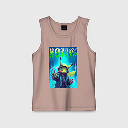 Майка детская хлопок Pikachu - nightmare ai art fantasy, цвет: пыльно-розовый