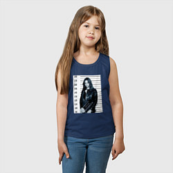 Майка детская хлопок Дуа Липа арестована, цвет: тёмно-синий — фото 2