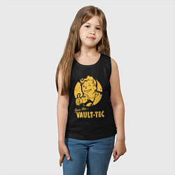 Майка детская хлопок Vault boy like print, цвет: черный — фото 2