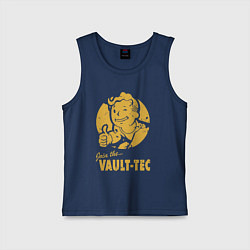 Майка детская хлопок Vault boy like print, цвет: тёмно-синий