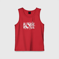 Майка детская хлопок Виниловый рок-н-ролл, цвет: красный